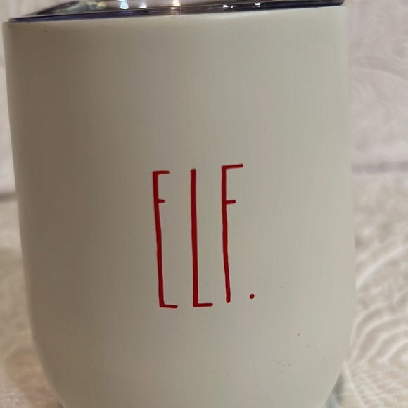 Rae Dunn Santa and Elf stemless wine glasses with lids - Picture 10 of 15